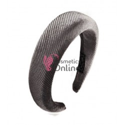 Bentita deosebita pentru par din catifea Hand Made BTP047 - Grey